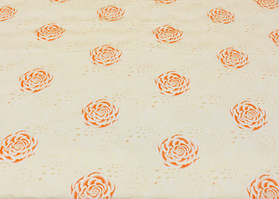Wholesale Home Textile Light Color Golden Print Mattress Fabric 100 Polyester Mattress Fabric