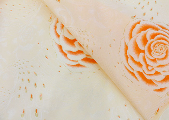 Wholesale Home Textile Light Color Golden Print Mattress Fabric 100 Polyester Mattress Fabric