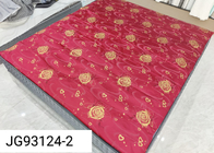The factory directly supplies 100% polyester warp knitted printed mattress fabric, gold powder printed cloth