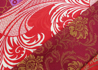 The factory directly supplies 100% polyester warp knitted printed mattress fabric, gold powder printed cloth
