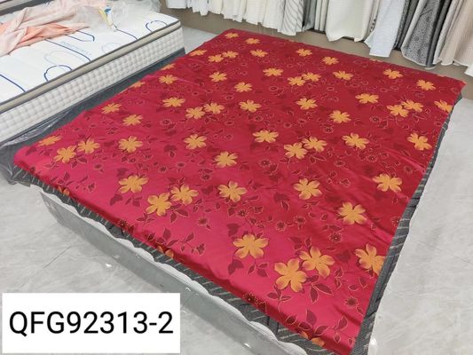 Our Factory Sells Light Color Gold Powder Disperse Warp Knitted Printed Mattress Fabric Directly