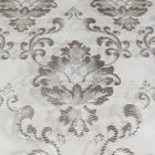 SGS White Jacquard Fabric , Shrink Resistant Mattress Ticking Fabric