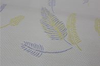 RoHS Anti Tear Polyester Jacquard Mattress Fabric With Leaf Pattern