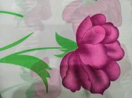 Breathable Poly Tricot 90gsm Mattress Cover Fabric Red Flower Design