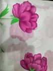 Breathable Poly Tricot 90gsm Mattress Cover Fabric Red Flower Design