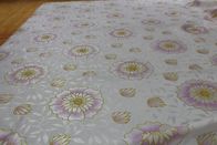 Breathable 5mm Polyester Satin Fabric With Flower Pattern Printing