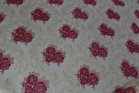 210cm Wide 80gsm Knitted Polyester Tricot Fabric With Red Rose Pattern