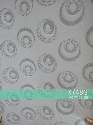 2.4m Width Jacquard Mattress Fabric For Bedroom Furniture Pink Green White Color