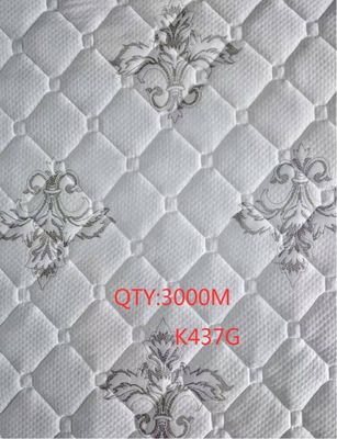 2.4m Width Jacquard Mattress Fabric For Bedroom Furniture Pink Green White Color