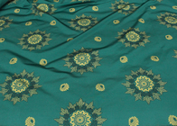 Royal pattern warp knitted printed gold powder mattress cloth polyester Pengji fabric