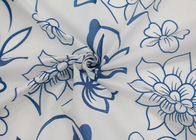 Wholesale white base flowers pattern Printing tricot polyester pongee fabric for mattress protector
