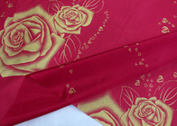 100% polyester warp knitted printed gold powder large rose mattress fabric