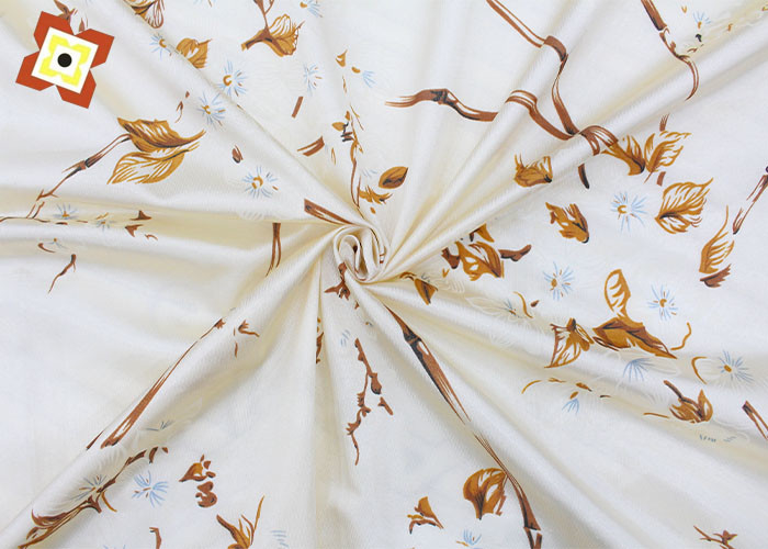 230cm Width Pillow Mattress Quilting Fabric Beige Decor Tear Resistant