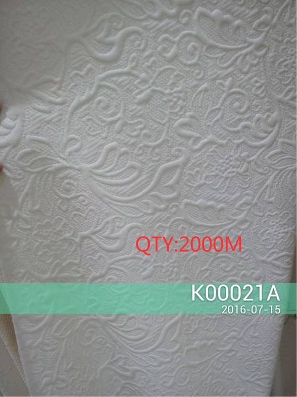 2.4m Width Jacquard Mattress Fabric For Bedroom Furniture Pink Green White Color