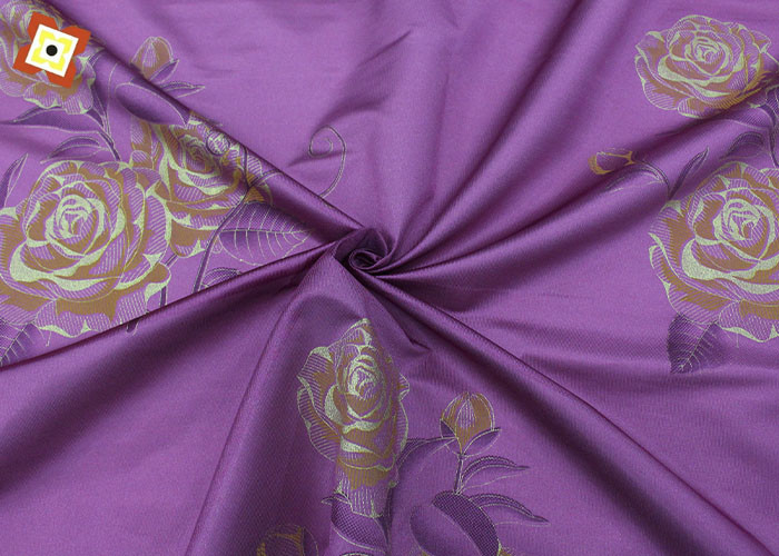 Anti Odor Waterproof Mattress Quilting Fabric Purple Colour 120gsm